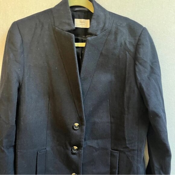 Hush Anders Revere wool blend midi trench jacket Sz M - Picture 7 of 14